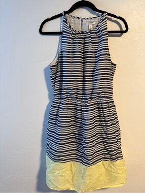 Old Navy Navy Stripe & Yellow Colorblock Dress